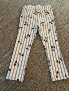 チェリー柄ストライプボトムス　100