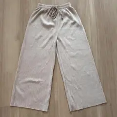 リブ ワイドパンツ