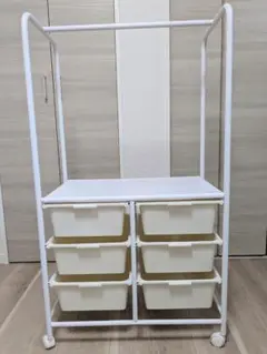 ホワイト ハンガーラック
