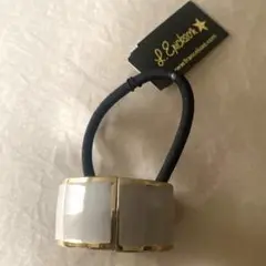 【新品タグ付き】フランスラックス　エナメル カフポニー セメント×ゴールド
