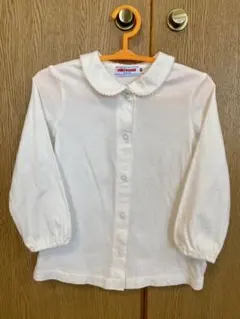 【美品】ミキハウス 襟付き長袖ブラウス