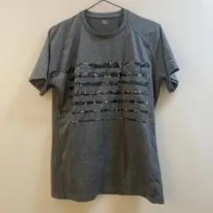 K1475 ミズノ スポーツウェアTシャツ グレーM メンズ