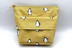 蓋なしファスナー付き移動ポケット　ペンギン