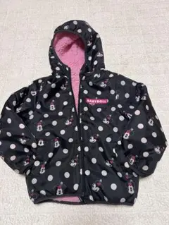 リバーシブル ボアパーカー ベビードール ピンク ミニーマウス 100cm