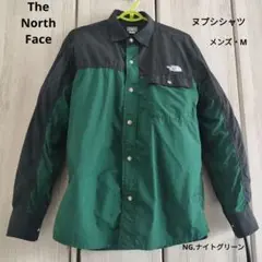 【良品】THE NORTH FACE ヌプシシャツ M ナイトグリーン