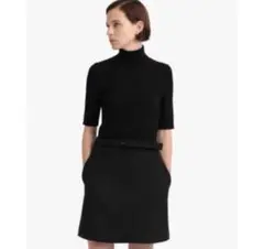 theory タートルネック 半袖 ミニワンピース ブラック theory タートルネック 半袖 ミニワンピース ブラック theory