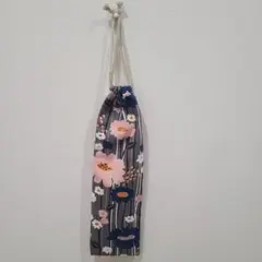 No.822 ハンドメイド　細長い巾着　花柄