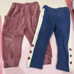 コーデュロイとスウェットパンツセット