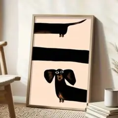 アートポスター　ダックスフンド　3040 　キャンバスアート　ポスター