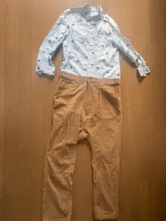 値下げ　ネネット　象柄シャツのオールインワン