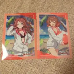 学日アイドルマスター 花海咲季　花海佑芽　クリアビジュアルポスター