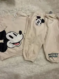H&M ミッキーマウス トレーナー・パンツセット 12M