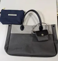 ハンドメイドトートバッグとポーチ付き