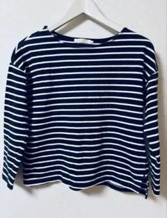 chocol raffine robe ボーダー 長袖T ★七分丈 カットソー