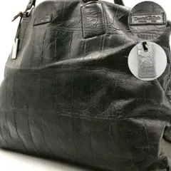 美品】ダニエルアンドボブ ビジネスバッグ オールレザー クロコ型押し