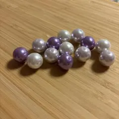 光沢ビーズ　2種13個