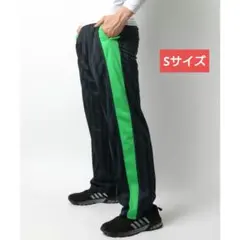 Sサイズ ジャージ パンツ ライン ネイビーｘグリーン