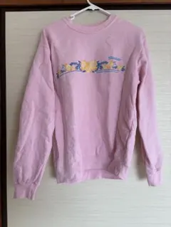 花柄プリント ピンク トレーナー