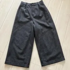 ノーリーズ　ウールワイドクロップドパンツ サイズ34 グレー　最終価格