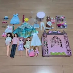 リカちゃん人形セット6体と衣装・小物付き