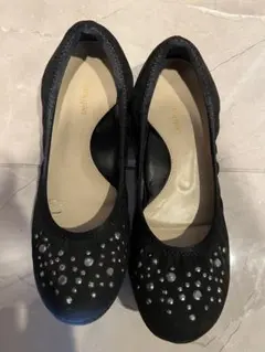 velikoko ヴェリココ ビジュー付きパンプス ブラック　23.5㎝