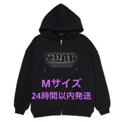 SYNK ブラック フード付きジップアップパーカー Mサイズ