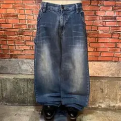 00s 古着 ECKOUNLTD デニムパンツ ワイド baggy Y2K B系
