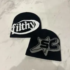 SHEIN ニット帽 ブラック 2枚セット