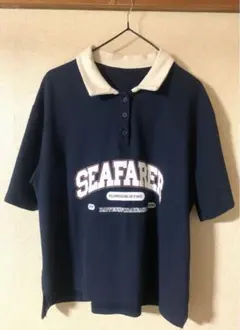 SEAFARER ネイビー ポロシャツ 半袖