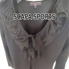 スキャパ SCAPA SPORTS 黒 フリル付きワンピース サイズM