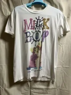 MILKBOYミルクボーイMサイズ半袖Tシャツ白Tシャツ猫柄パステルカラー