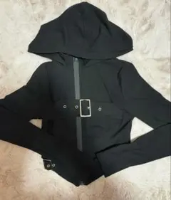 y2k グランジ地雷パーカー黒 フード付き