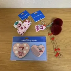 さくらんぼミニー 3点セット リップケース ミラーコーム スマホアクセサリー