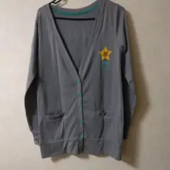 ミッキー プリント グレー カーディガン