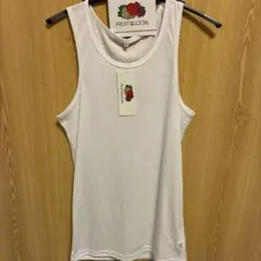 新品 タグ付き FRUIT OF THE LOOM タンクトップ M白 リブ