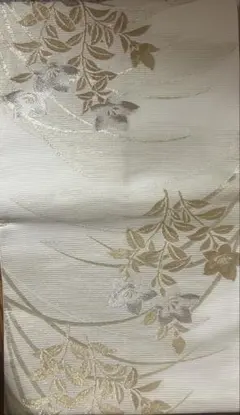 二部式 夏帯 絽 紗 水流 楓文様 銀糸 - メルカリ