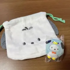 ポチャッコ キーホルダーと巾着セット
