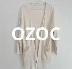 OZOC ワッフル編み カーディガン アイボリー