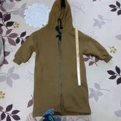 ブラウン フード付きパーカー 100cm