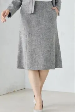 コムサイズム 春秋もの フォーマル ツイード ラメ入りスカート