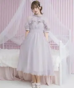 ROJITA ラッフルシアーロングワンピース