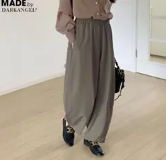 新品DarkAngelダークエンジェル コクーンパンツ グレージュ 短め丈L