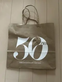 ZARA ショッパー 紙袋 ショップ袋 50周年 期間限定 ギフト袋