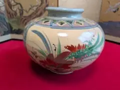 沖縄　やちむん　末吉窯　壺屋焼　花瓶　山入端儀紀作　インテリア