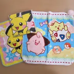 ポケモン　ミニタオル　ハンカチ　ポケセン限定　トゲピー　ピィ　ピチュー