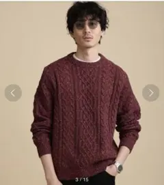 [ナノユニバース] LB.04／ジャズネップケーブルニット