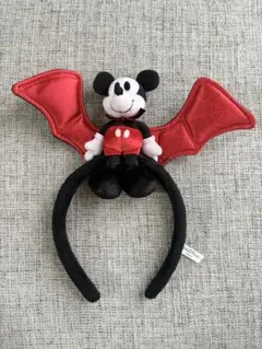 【ディズニー】ミッキーカチューシャ　ハロウィーン限定コウモリデザイン