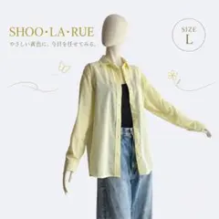 SHOO・LA・RUE リネンブレンドシャツ イエロー L