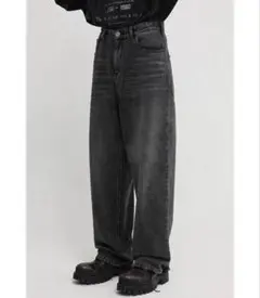 MASONPRINCE 裾ダメージワイドシルエット デニムパンツ
