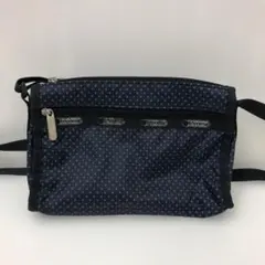 LESPORTSAC ネイビー 青いドット ショルダーバッグ